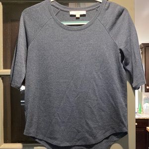 LOFT 3/4 Length Women’s Plain Blue Tee (size XS)